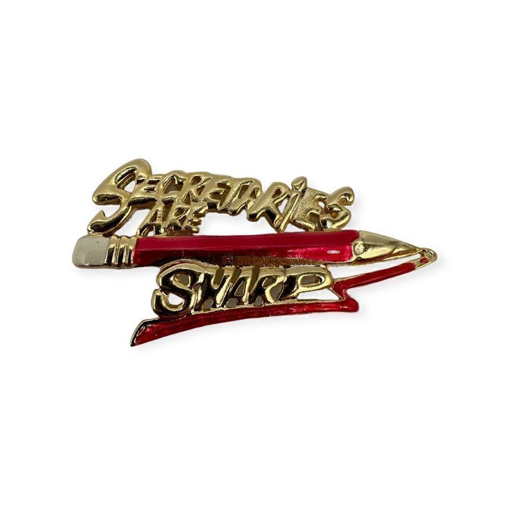 Secretaries are sharp Vintage brooch costume